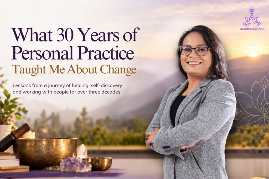 Poonam Jain reflecting on 30 years of personal practice and transformation