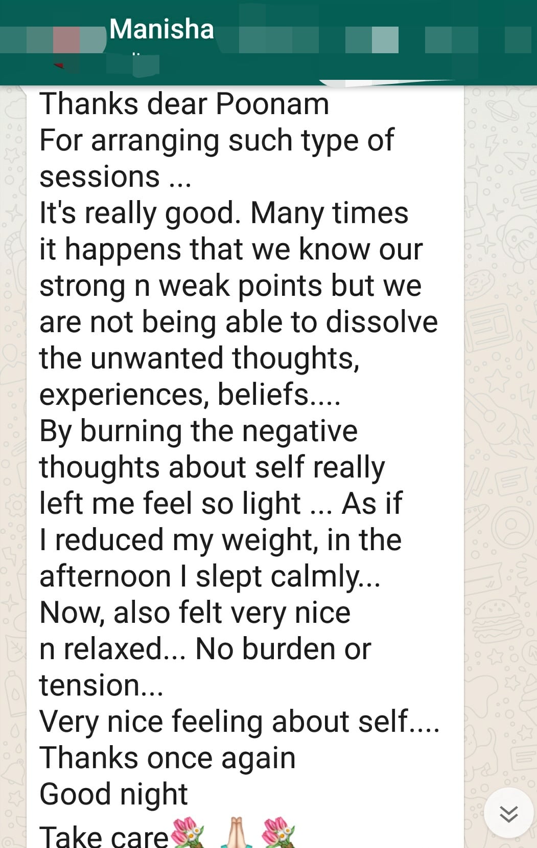 Student feedback screenshot 3