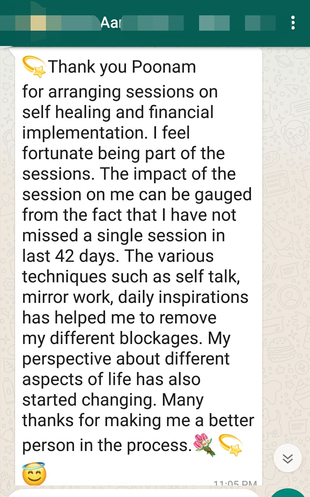 Student feedback screenshot 7