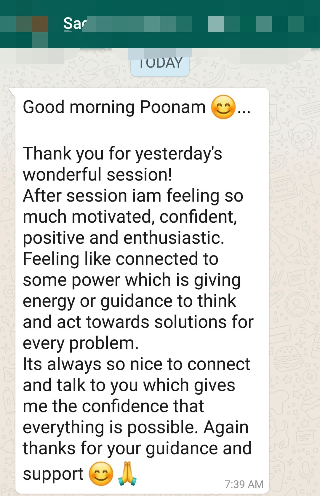 Student feedback screenshot 5