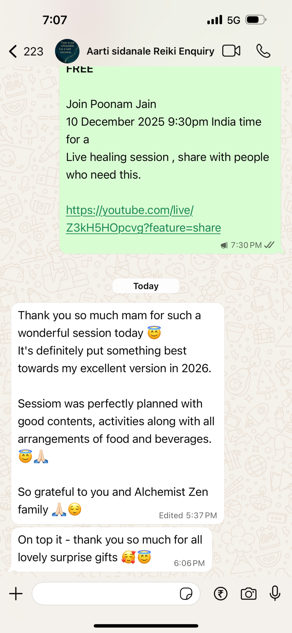 Student feedback screenshot 6