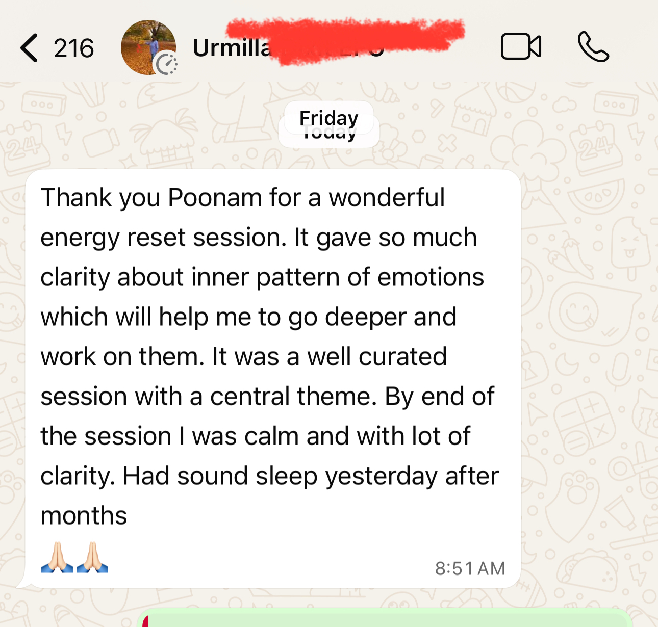Student feedback screenshot 9